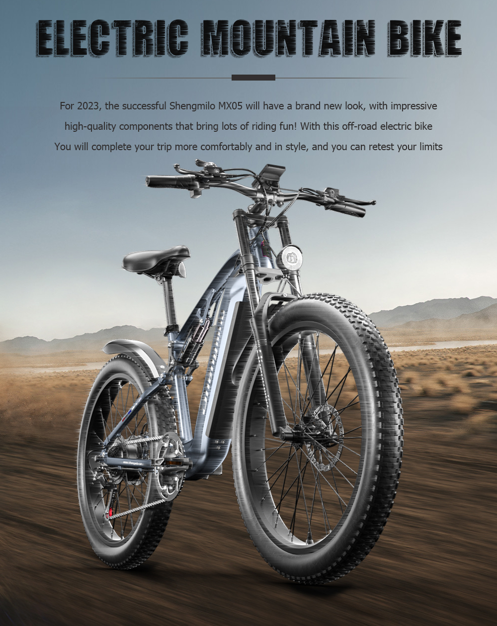 48V 500W Bafang Peak Electric Fat Tire Bike 1000W Full Suspension Mountain Ebike