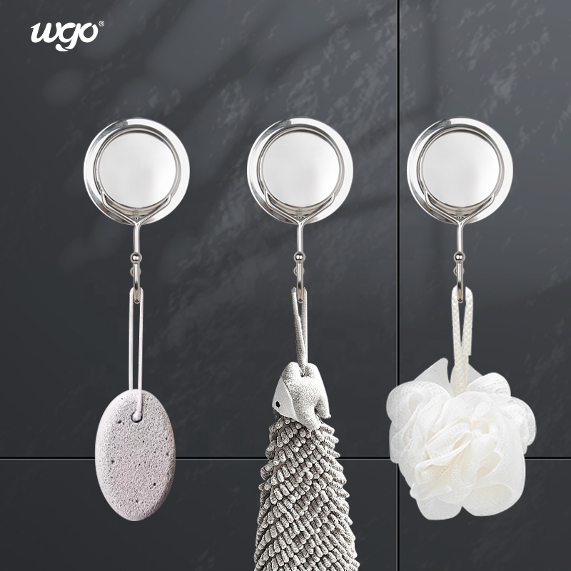6kg Loading WGO Waterproof Towel Hooks SS201 Removable Bathroom Hooks