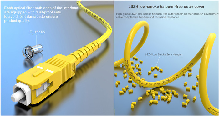 Preterminated Fiber Optic Patch Cord 10M Multimode Simplex Sc To Sc Patch Cord