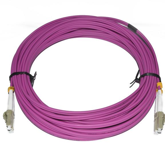 PVC Material Fiber Optic Patch Cord 10 Meter Length LC DX MM 2.0 Diameter For