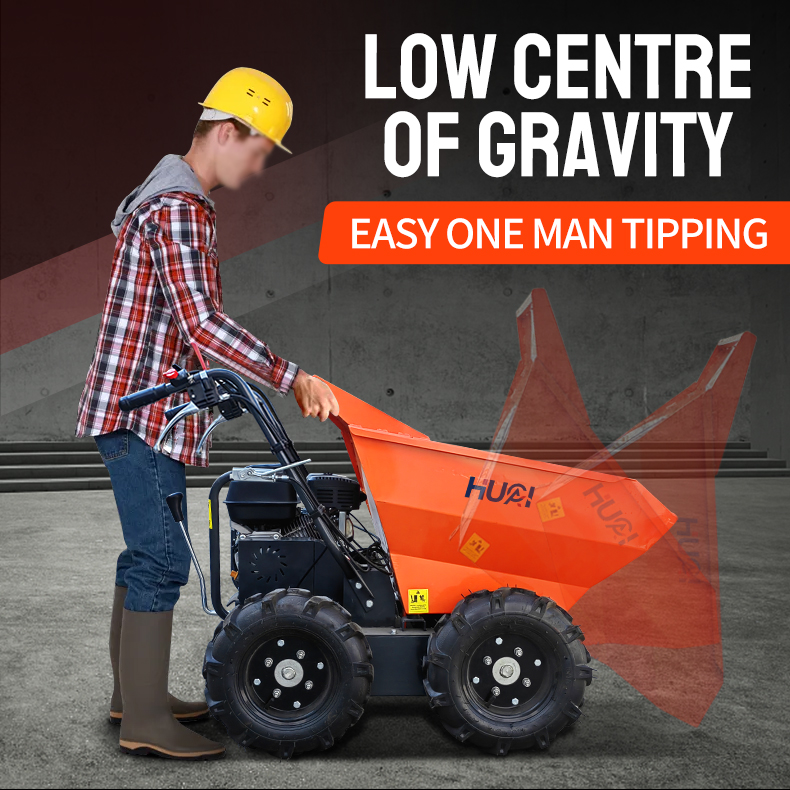 CE Approved 60 KW Electric Motorized Power Mini Dumper with 300kg Load Capacity Made