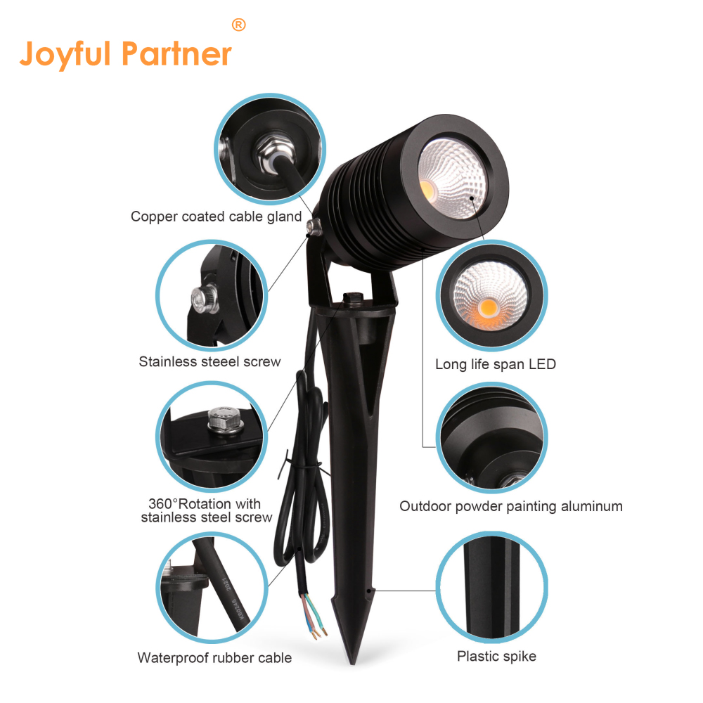 10W Warm White Outdoor Garden Spot Lights Yard Pathway LED Spike Light