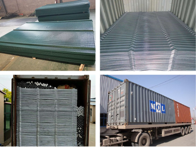 HBGB V Folded Top RAL 2.2m Anti Climb Mesh Fence OEM Anti Cut