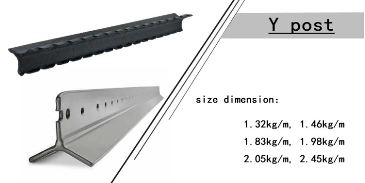 1.32kg/M Y Post Metal Star Pickets 2400mm Hot Dipped Galvanized