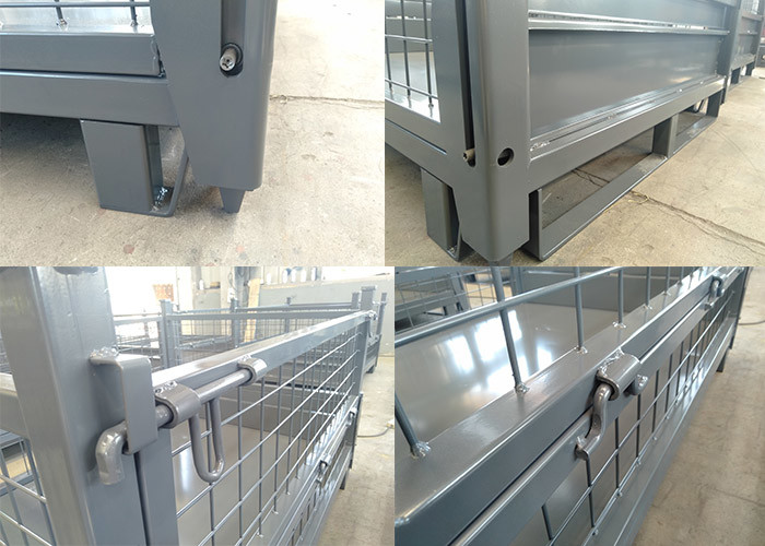 Foldable Collapsible Pallet Cage Stillage For Warehouse Logistics Turnover