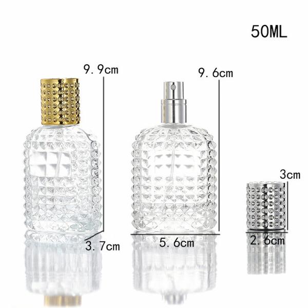 Pineapple Perfume Bottle Spray Bottle 30ml 50ml Clear Glass Press Empty