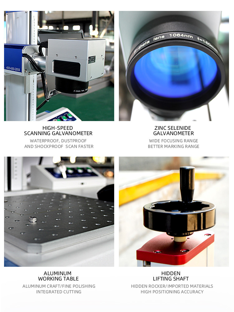 20w-100w Optical Fiber Laser Marking Machine Raycus Max Ipg Mopa Metal Engraving