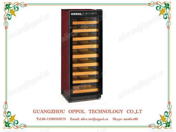 OP-412 Customized Size Stainless Steel Door Frame Red Wine Display Showcase