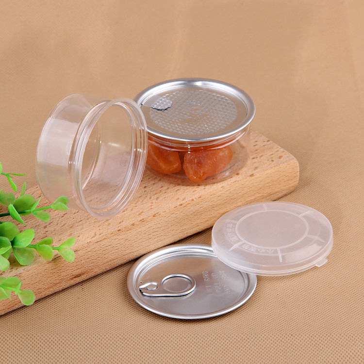 Empty 211 100ML Plastic Transparent Can With Pull Ring Easy Open Lid