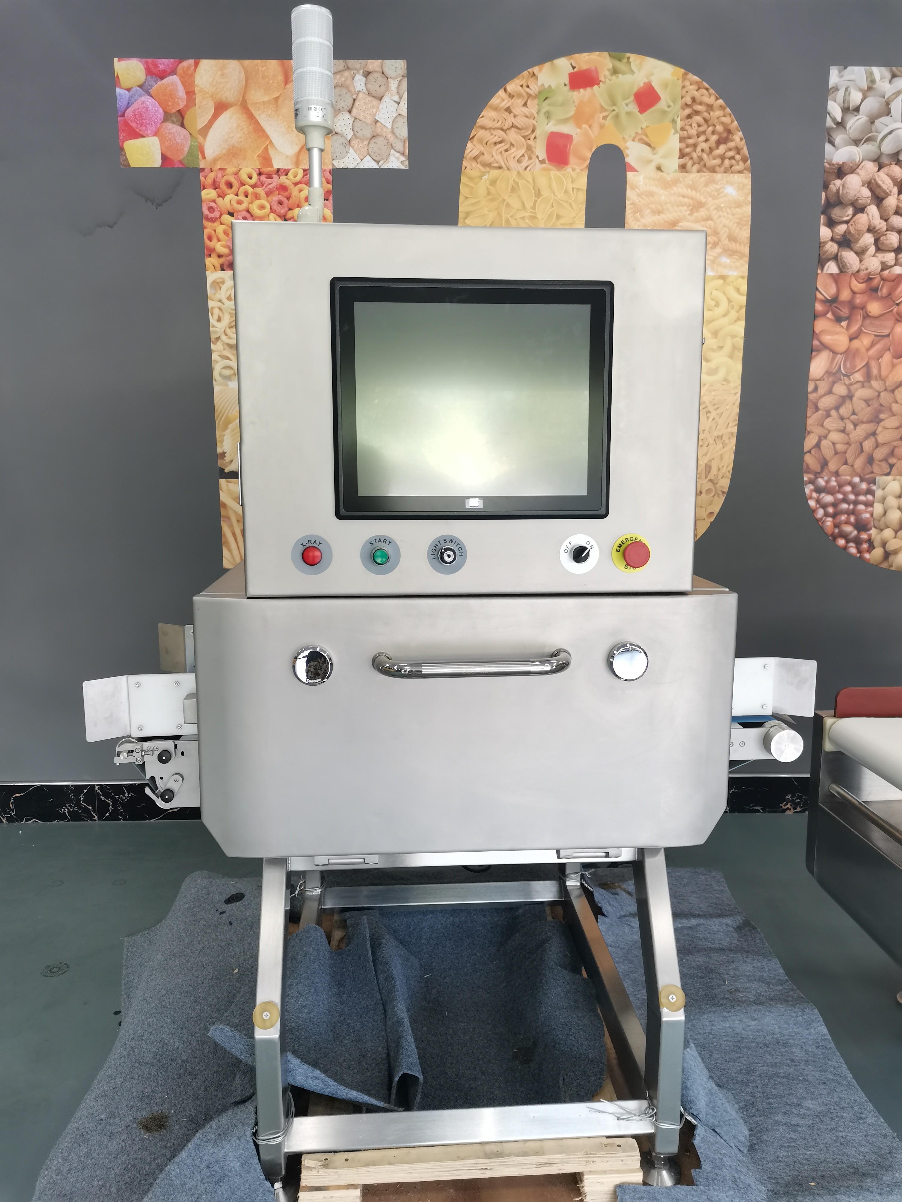 MIni 17 Inch HMI Automated Food X Ray Inspection Systems 70m / Min High Speed
