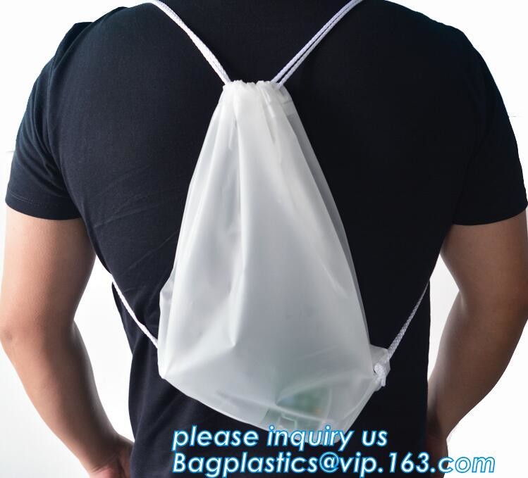 Biodegradable Eco-friendly Backpack Duffel Laundry Bag sport polyester string backpack drawstring backpack pvc bag, sack