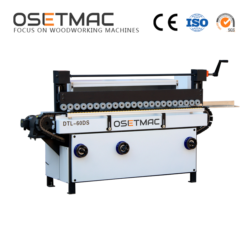 4.11kW OSETMAC DTL-60DS Three Rollers Manual Side Sanding Machine For Wood MDF Plywood Polishing