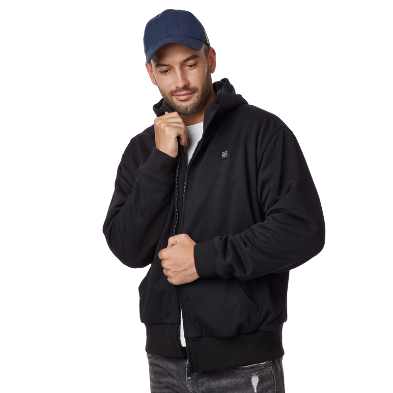 Black High Visibility Electric Heated Jacket Polyester S-3XL