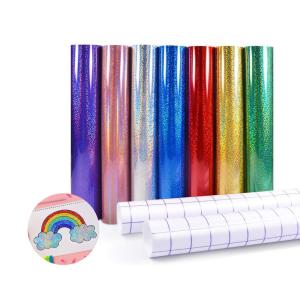 China Pvc 12 X 12 Permanent Holographic Adhesive Vinyl Roll on sale