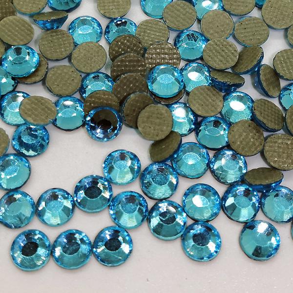wholesale high quality D.k Sky blue color dmc crystal hot fix rhinestone