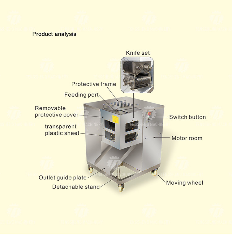 Stainless Steel Dicer Meat Cube Machine Meat Cutting Machine Food Processor