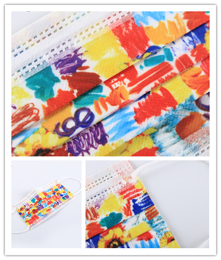 S&J Printed Ear-loop High Quality Disposable Face Mask or OEM Disposable Medical Face Mask kids face mask medical or civilian