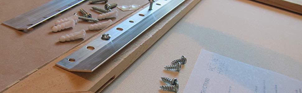 French Cleat Hanger 18 Inch Z Clip Wall Mounting Brackets for Whiteboard or Headboard