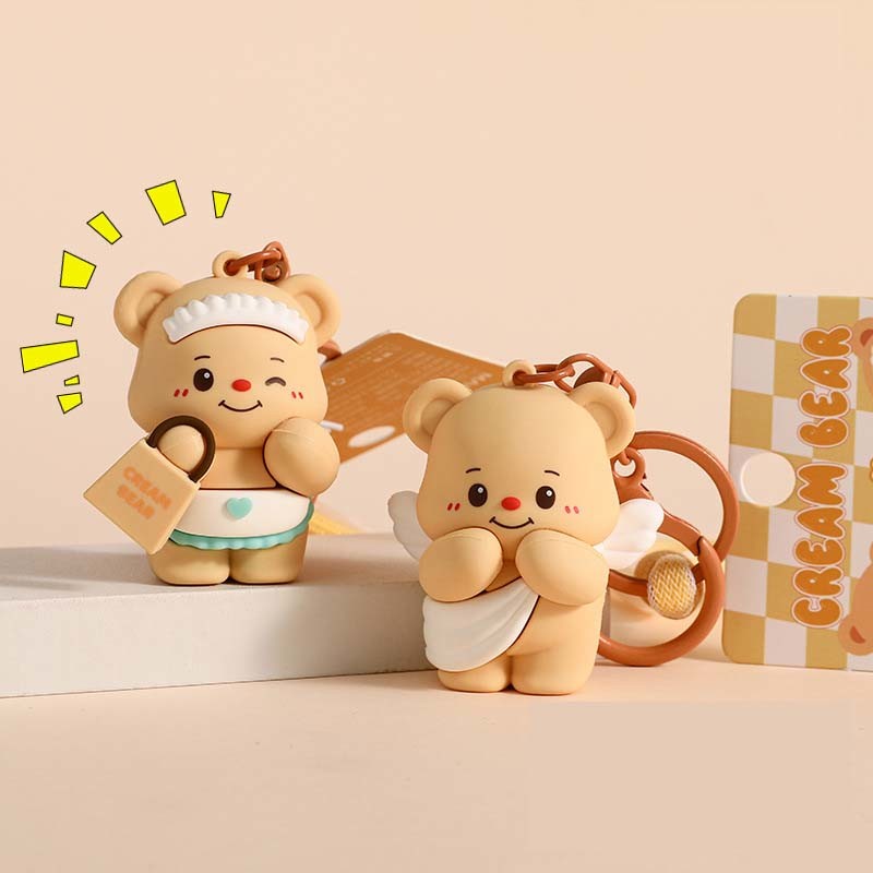 Soft Silicone Cartoon Keychain For Girl Women Tastless Office/School/Personal