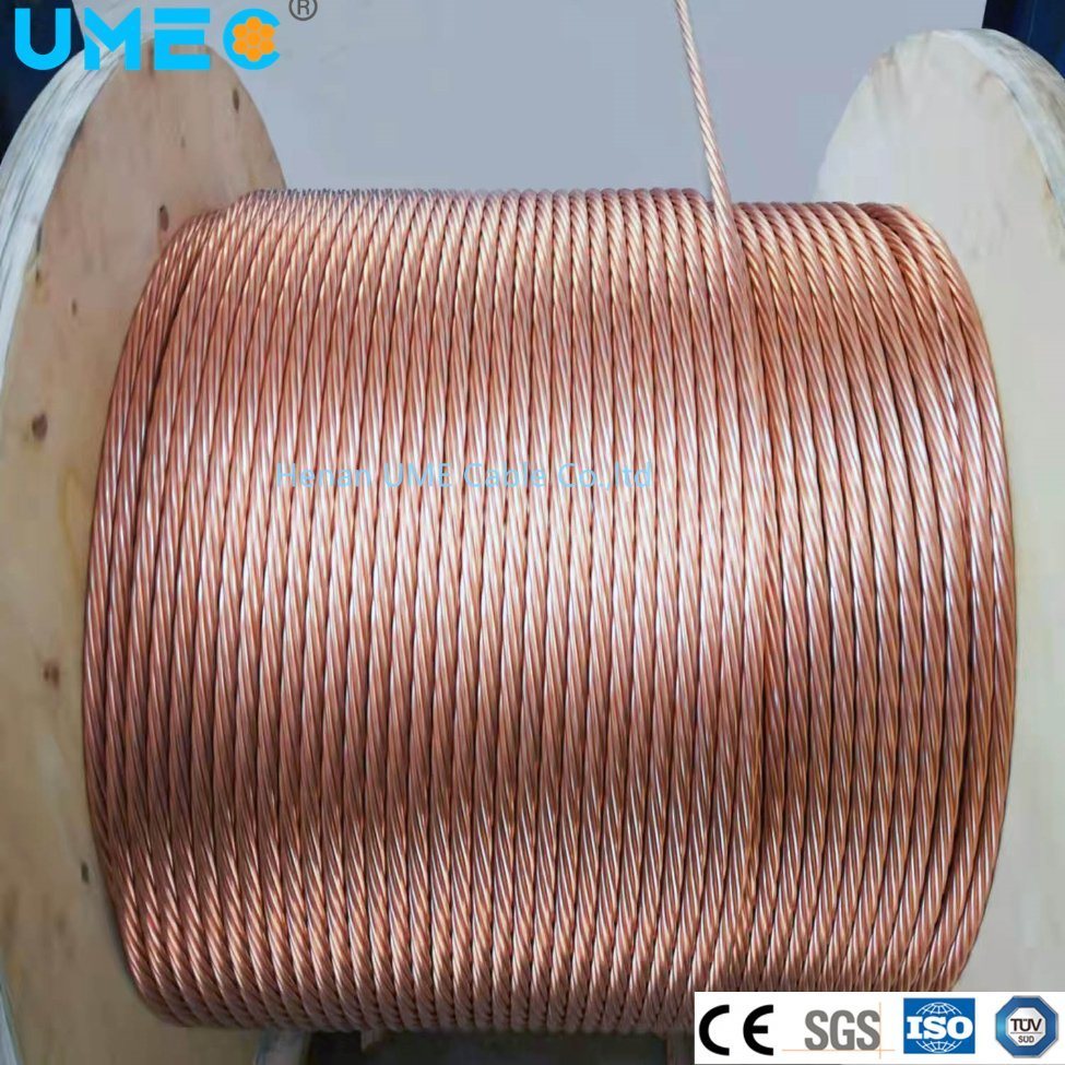 Hard Drawn Bare Copper Conductor 7 Wire Stranded 10AWG 8AWG 6AWG