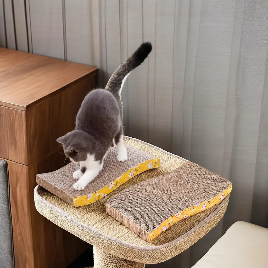 Customized Cat Corrugated Scratcher ODM Corrugated Cardboard Cat Scratcher