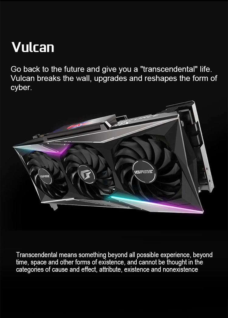 iGame GeForce RTX 3080 Ti Vulcan X OCNew NVIDIA Ampere Architecture Chip, 10240 CUDA Stream Processors
