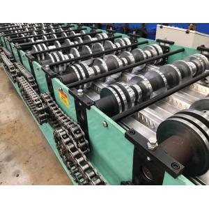 Galvanized Steel Floor Deck Roll Forming Machine Blue With Plc Control System 45