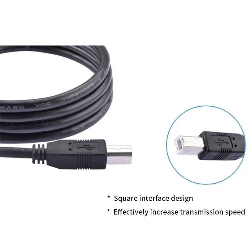 USB Printer Cable 2.0 Scanner Cable Type A to B Male 1m 2m 3m 4m 5m Type B port