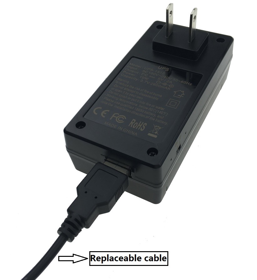 Wall plug 5v 1a 2a ac power adapter for IP camera with backup battery
