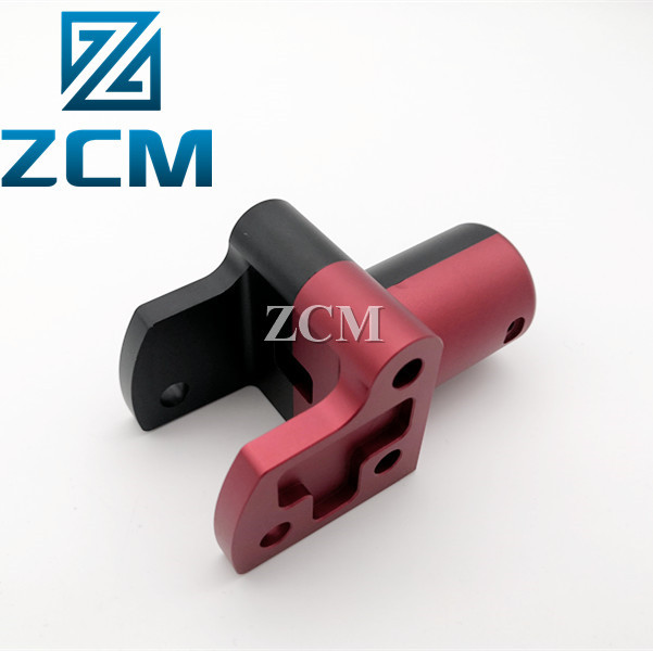 Ra 0.8 Finish Orange Red Anodized III Aluminum Motorcycle Bracket Parts