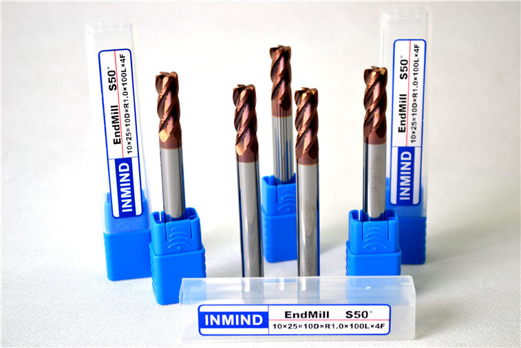 Milling Machine Cutting Tools Radius Cutting Tool , Two Flute / Four Flute End Mill
