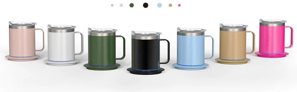 Thermostatic Temperature Control Self Heating Ceramic Mug 55 Degree