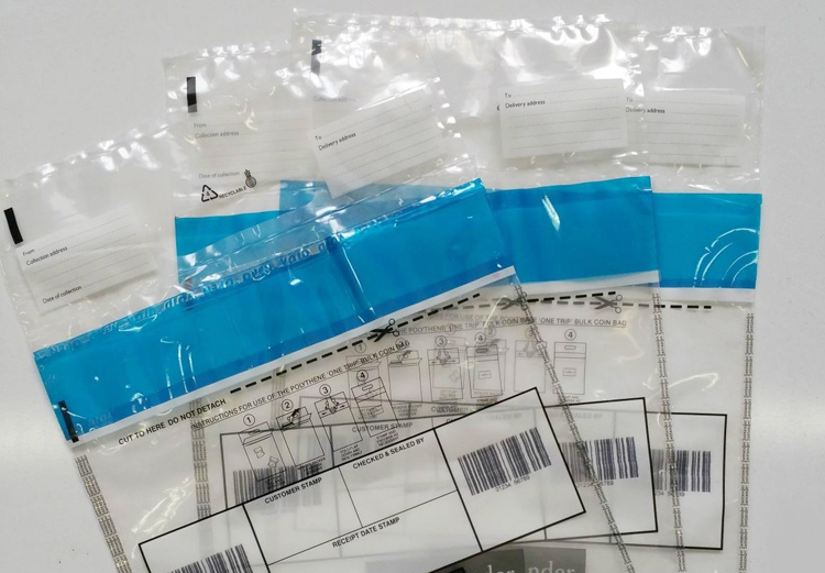 Tamper Evident Deposit Bag with Heat Sensitive Security Seal