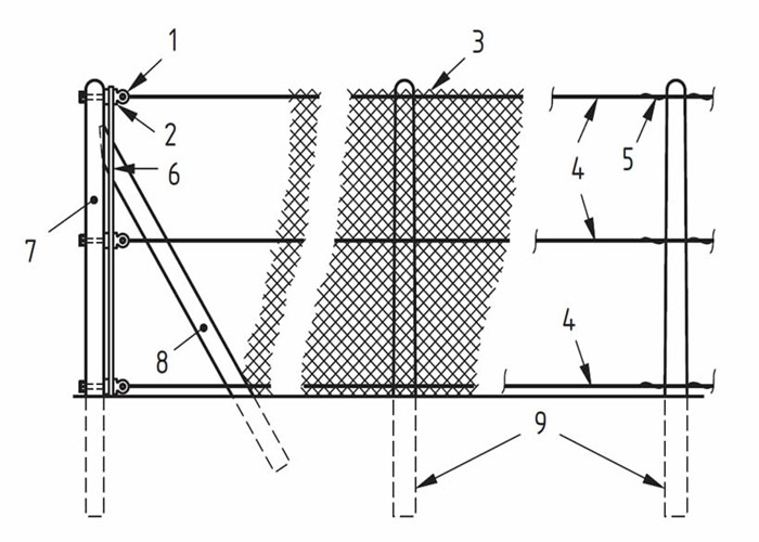 25-100mm Chain Link Wire Mesh / 25m Diamond Chain Link Fence For Garden