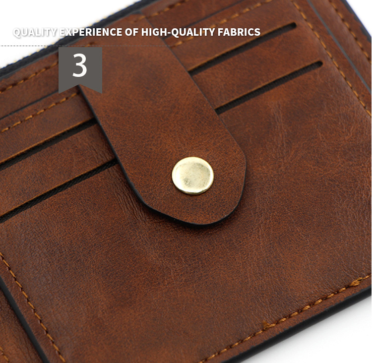 Credit Card Holder Wallet for Men and Women Unisex Pur Color Leather Pu Coin Purse