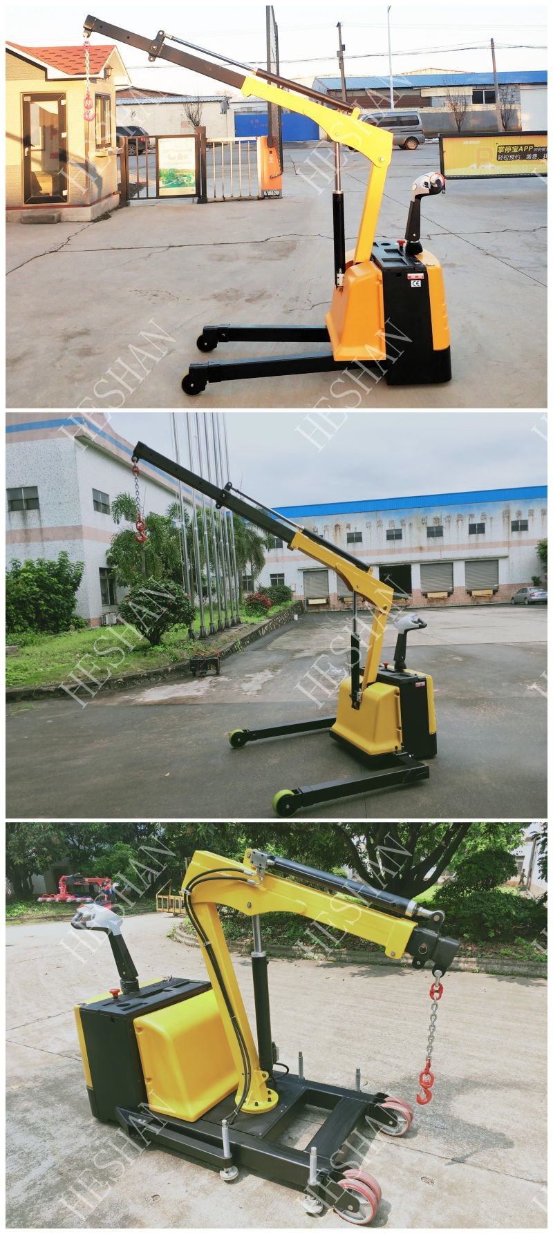Electric Floor Crane Lift Counterbalance Hydraulic Small Floor Crane 1200kg