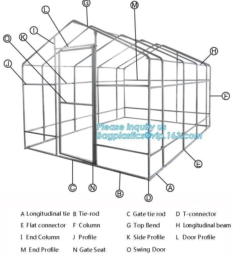 Agricultural Glass Green House for Commerical,Pop up Greenhouse Eco-friendly Fiberglass Poles Overlong Cover 98"x49"x53"
