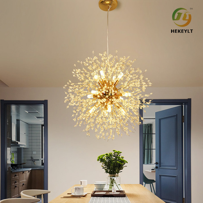 Nordic Modern G9 Crystal Pendant Light Restaurant Clothing Store Bedroom
