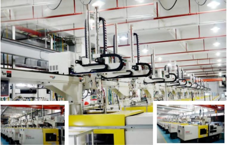 Full Servo Injection Molding Robot Three Axis 1400 / 1600mm Traverse