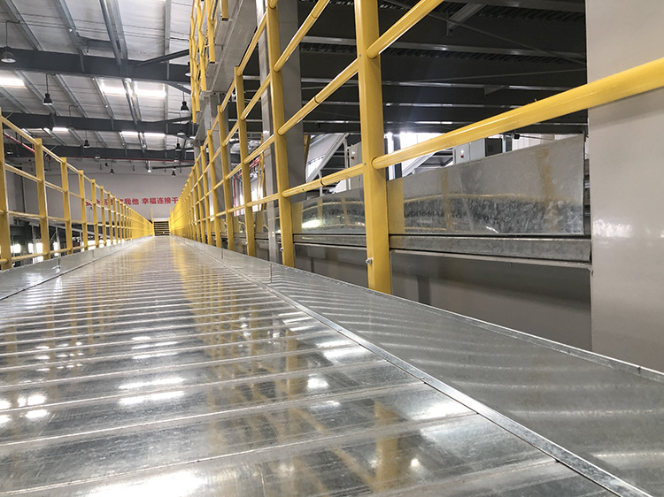 Warehouse Storage Rack Mezzanine Floor Kits with Stairs Customized Depth Steel Solution