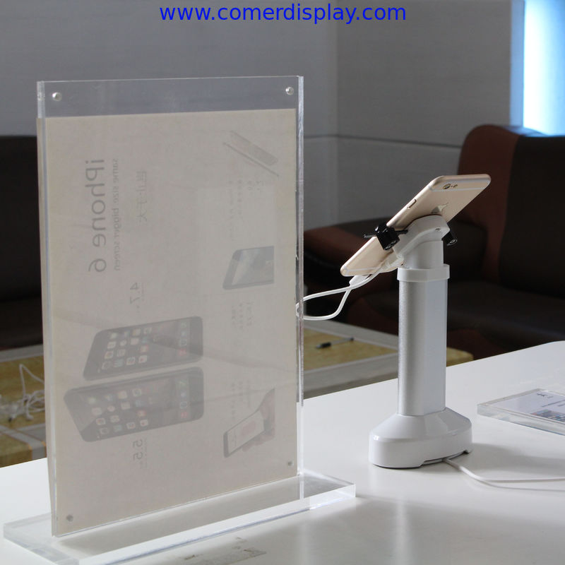 COMER Security mobile phone charging holder with grip with cable concealed inside
