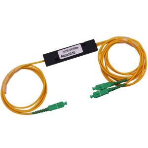 1X2 Planar Lightwave Circuit PLC SC / SC APC PLC Splitter with Equal Ratio Ouput