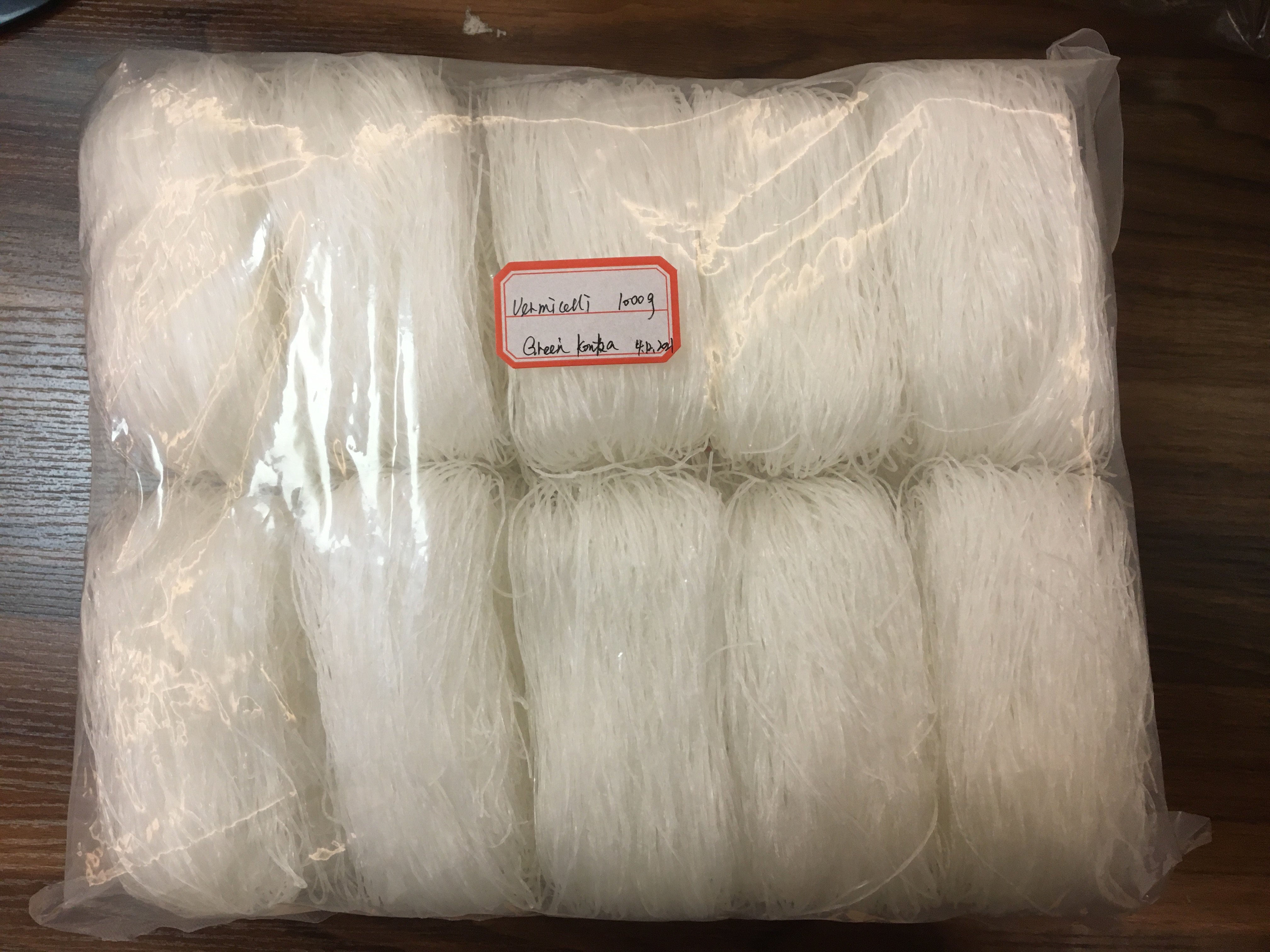Vermicelli Coarse Cereal Type Bean Thread Rice Sweet Oriental Style Low-fat Noodle Green Bag Packing SHANDONG Mung Bean