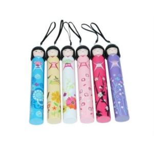 Cute Wine Shaped Umbrella 6 Ribs Plastic Handle Aluminum Frame 35cm Folded Length