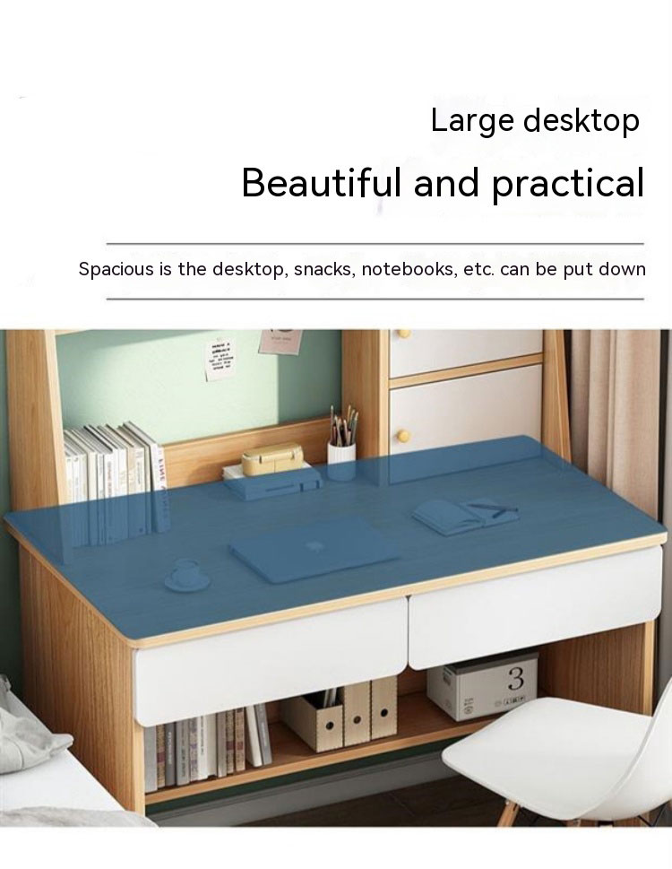 Study Bookshelf Combination Home Office Desk with Multifunctional Table and Simple Design