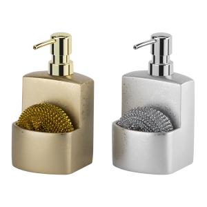 2N1 Polyresin Kitchen Utility Caddy Utility Sink Caddy Soap Dispenser And Cleaning Ball