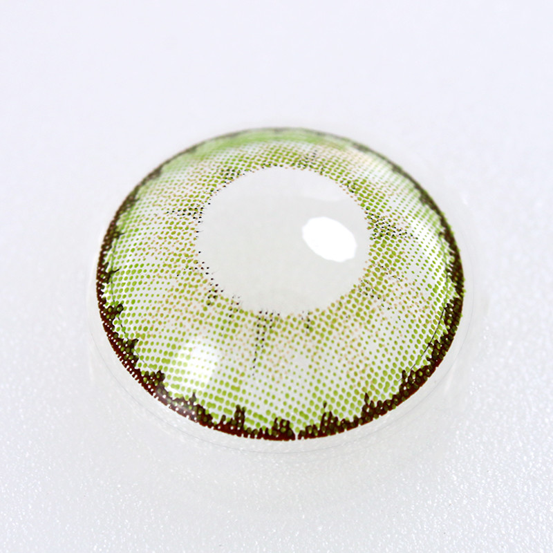 OEM Tinted Hazel Green Contacts Tri Color Lenses For Big Eyes