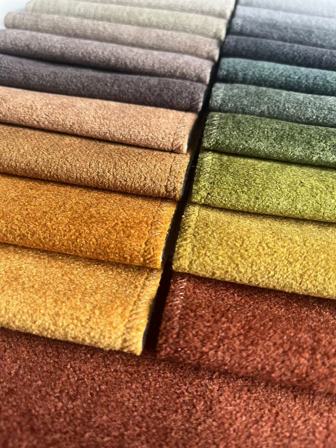 Chenille Velvet Sofa Fabric Stain Resistant For Home Decoration
