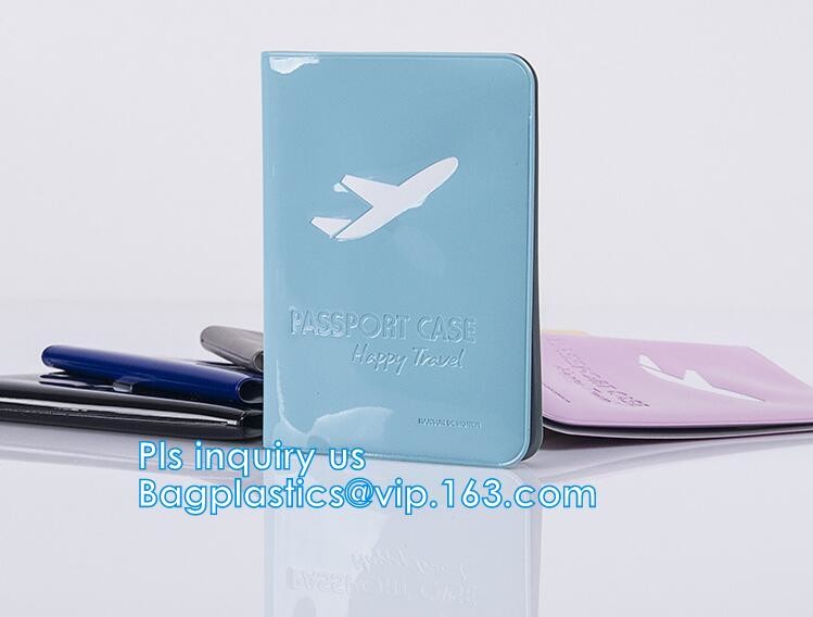 New Arrival Plastic PVC Passport cover, Fashion journey 3D PVC synthetic leather travel map passport cover, passport pac