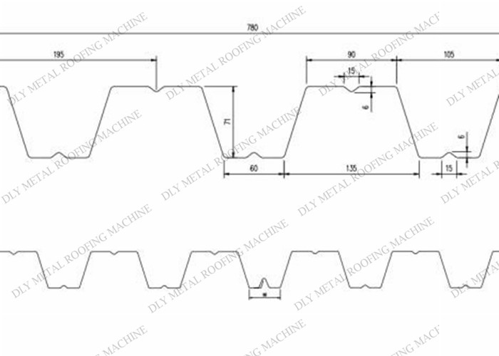 S350 Floor Deck Roll Forming Machine 0.75mm PLC Metal Deck Forming Equipment
